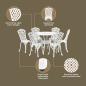 Preview: Garten Essgruppe 7 pcs Weiß Aluminium