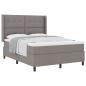 Preview: Boxspringbett mit Kissen mit Kopfteil Taupe 200 x 140 cm Stoff