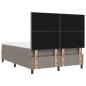 Preview: Boxspringbett mit Matratze mit LED Taupe 140 x 200 cm Stoff