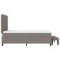 Preview: Boxspringbett mit Matratze Taupe 140 x 200 cm Stoff