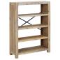 Preview: Bücherregal 4 Böden 80x30x110 cm Massivholz Akazie