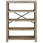 Preview: Bücherregal 4 Böden 80x30x110 cm Massivholz Akazie