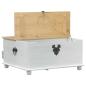 Preview: Aufbewahrungsbox Weiß 90 x 78 x 45 cm Massives Kiefernholz