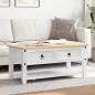 Preview: ARDEBO.de - Couchtisch Weiß 100 x 48 x 45 cm Massives Kiefernholz