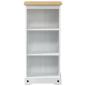 Preview: Bücherregal 46 x 29 x 100 cm Massives Kiefernholz Weiß
