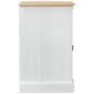 Preview: HiFi-Schrank Weiß 60 x 50 x 82 cm Massives Kiefernholz