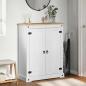 Preview: ARDEBO.de - Schuhschrank Weiß 86 x 38,5 x 108 cm Massives Kiefernholz
