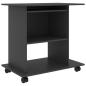 Preview: Schreibtisch Grau 80x50x75 cm Holzwerkstoff