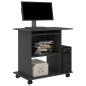 Preview: Schreibtisch Grau 80x50x75 cm Holzwerkstoff