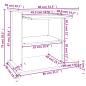 Preview: Schreibtisch Grau 80x50x75 cm Holzwerkstoff