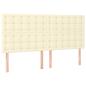 Preview: Boxspringbett mit Matratze Creme 200x200 cm Kunstleder