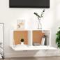 Preview: Wandschrank Weiß 80x36,5x35 cm Holzwerkstoff
