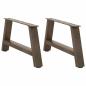 Preview: ARDEBO.de - Couchtischbeine A-Form 2 Stk. 60x(30-31) cm Stahl