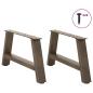 Preview: Couchtischbeine A-Form 2 Stk. 60x(30-31) cm Stahl