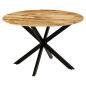 Preview: Esstisch Raues Massives Mangoholz und Stahl 120x77 cm