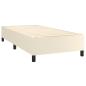 Preview: Boxspringbett mit Matratze Creme 90x200 cm Kunstleder