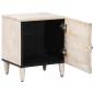 Preview: Nachttisch 2 stk. Weiß 40 x 33,5 x 46 cm Massivholz Mango