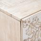 Preview: Nachttisch 2 stk. Weiß 40 x 33,5 x 46 cm Massivholz Mango