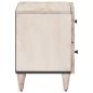 Preview: Nachttisch 2 stk. Weiß 40 x 33,5 x 46 cm Massivholz Mango