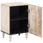 Preview: Badezimmerschrank Weiß 38 x 33 x 58 cm Massivholz Mango
