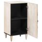Preview: Sideboard mit Speicher Weiß 40 x 33,5 x 75 cm Massivholz Mango