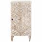 Preview: Sideboard mit Speicher Weiß 40 x 33,5 x 75 cm Massivholz Mango
