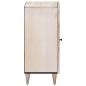 Preview: Sideboard mit Speicher Weiß 40 x 33,5 x 75 cm Massivholz Mango