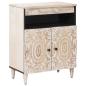 Preview: ARDEBO.de - Sideboard mit Speicher Wei? 60 x 33,5 x 75 cm Massivholz Mango