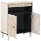 Preview: Sideboard mit Speicher Wei? 60 x 33,5 x 75 cm Massivholz Mango