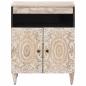 Preview: Sideboard mit Speicher Wei? 60 x 33,5 x 75 cm Massivholz Mango