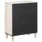 Preview: Sideboard mit Speicher Wei? 60 x 33,5 x 75 cm Massivholz Mango