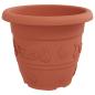Preview: Runder Blumentopf 24 stk. Ziegelrot Ø 34 x 28 cm Kunststoff