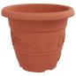 Preview: Runder Blumentopf 24 Stk. Ziegelrot Ø 39 x 32 cm Kunststoff