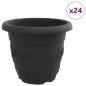 Preview: Runder Blumentopf 24 stk. Schwarz Ø 34 x 28 cm Kunststoff