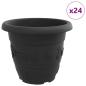 Preview: Runder Blumentopf 24 stk. Schwarz Ø 39 x 32 cm Kunststoff