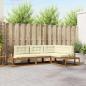 Preview: ARDEBO.de - Outdoor-Sofagarnitur Natur und Creme