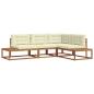 Preview: Outdoor-Sofagarnitur Natur und Creme