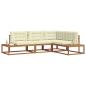 Preview: Outdoor-Sofagarnitur Natur und Creme