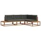 Preview: Outdoor-Sofagarnitur Natur und Anthrazit
