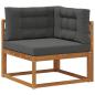 Preview: Outdoor-Sofagarnitur Natur und Anthrazit