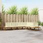 Preview: ARDEBO.de - Outdoor-Sofagarnitur 6 Stk. Natur und Creme