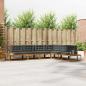 Preview: ARDEBO.de - Outdoor-Sofagarnitur 6 stk. Natur und Anthrazit