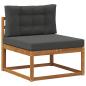 Preview: Outdoor-Sofagarnitur 6 stk. Natur und Anthrazit