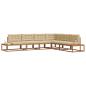 Preview: Outdoor-Sofagarnitur 6 stk. Natur und Beige