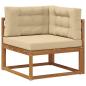 Preview: Outdoor-Sofagarnitur 6 stk. Natur und Beige