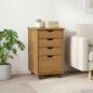 Preview: Rollschrank MOSS Honigbraun 34 x 39 x 56 cm