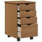 Preview: Rollschrank MOSS Honigbraun 34 x 39 x 56 cm
