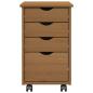 Preview: Rollschrank MOSS Honigbraun 34 x 39 x 56 cm
