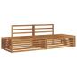 Preview: 2 stk. Outdoor-Sofagarnitur Massivholz Akazie Natur