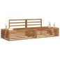 Preview: 2 stk. Outdoor-Sofagarnitur Massivholz Akazie Natur